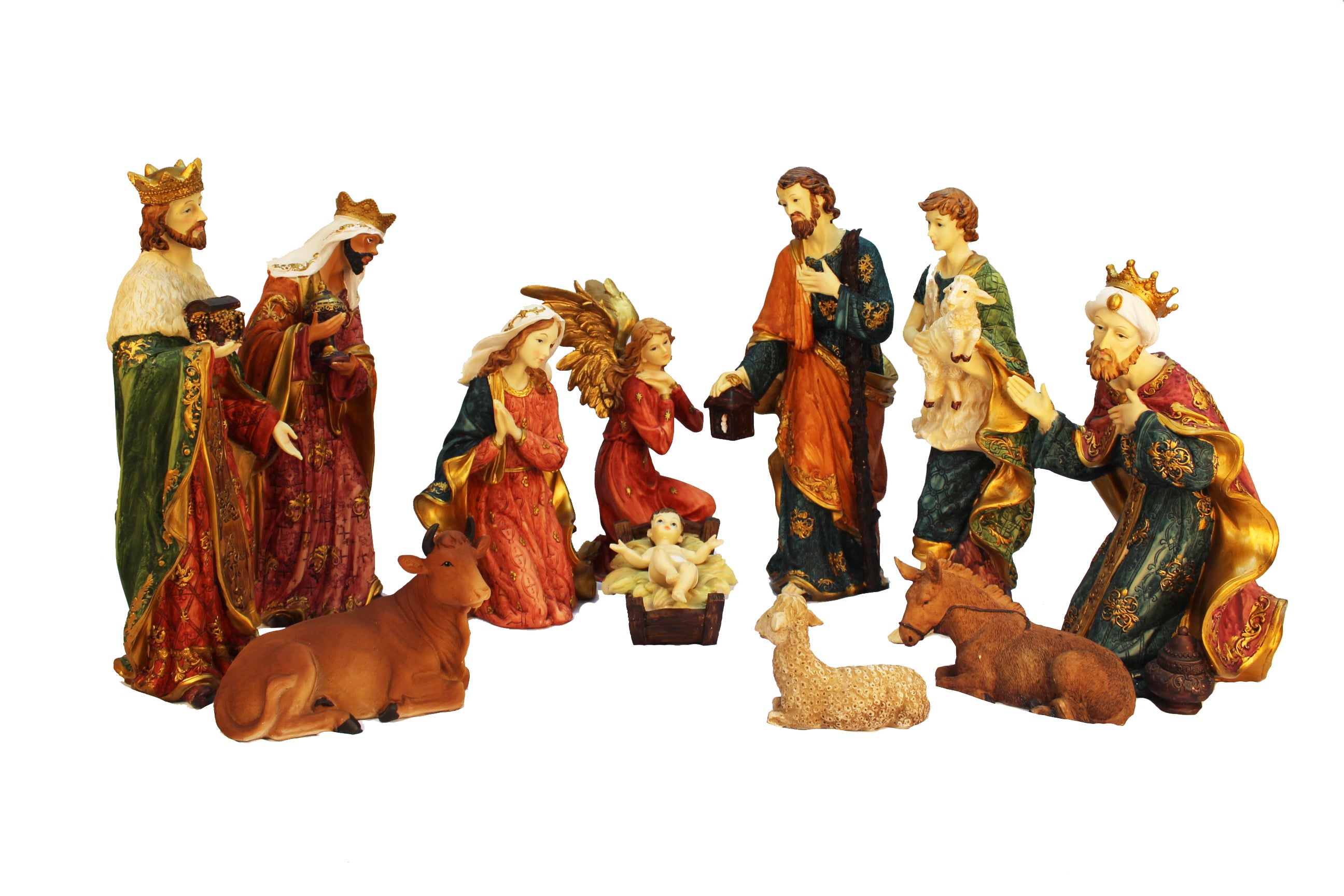 Christmas Crib Set Nativity Figurine Statue Sculpture Decoration