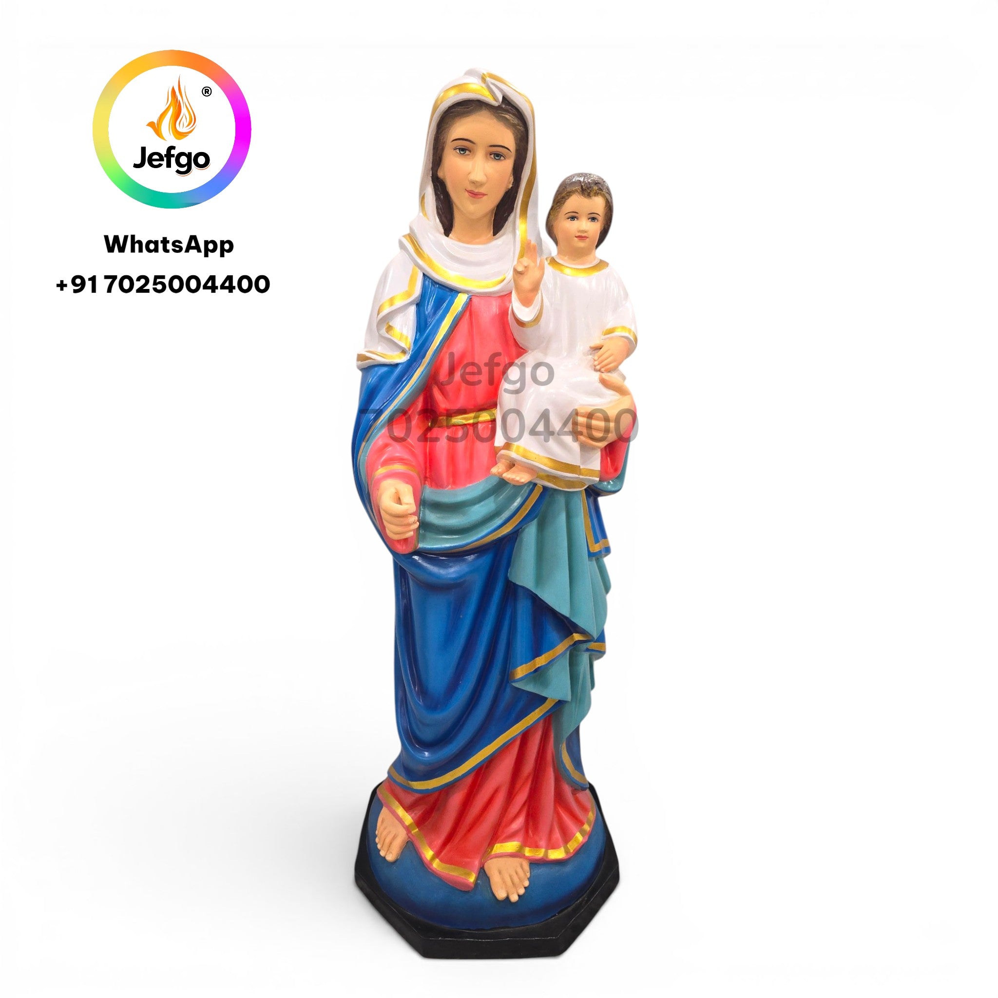 Mother Mary and Infant Jesus  5 Feet Model No :