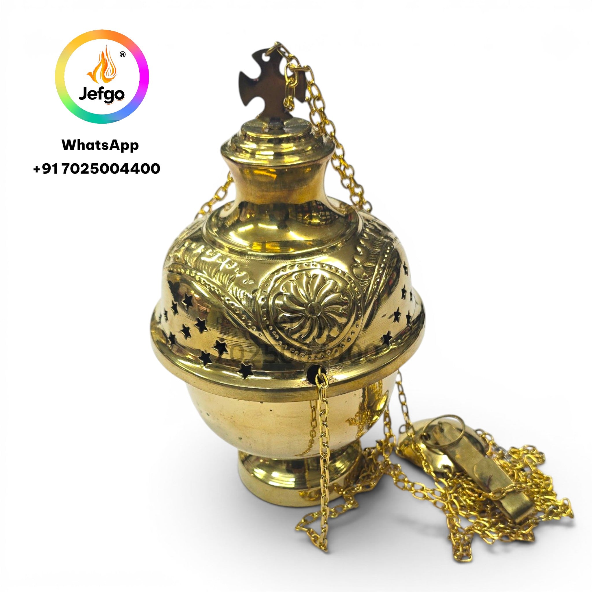Thurible 109 Brass Sheet made Censer 8.1 inch