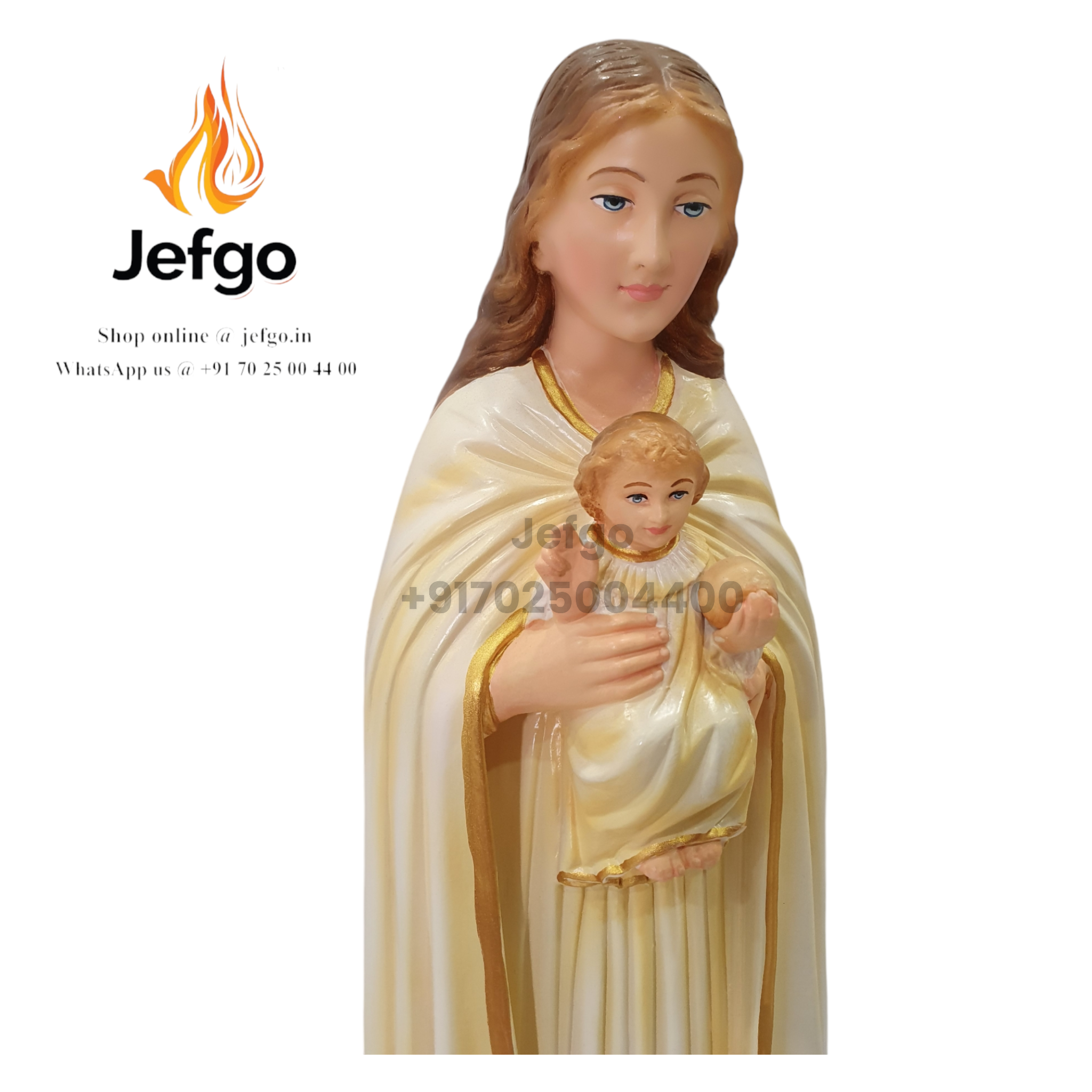 Mother Mary with Baby Jesus Statue 24inch/2 feet
