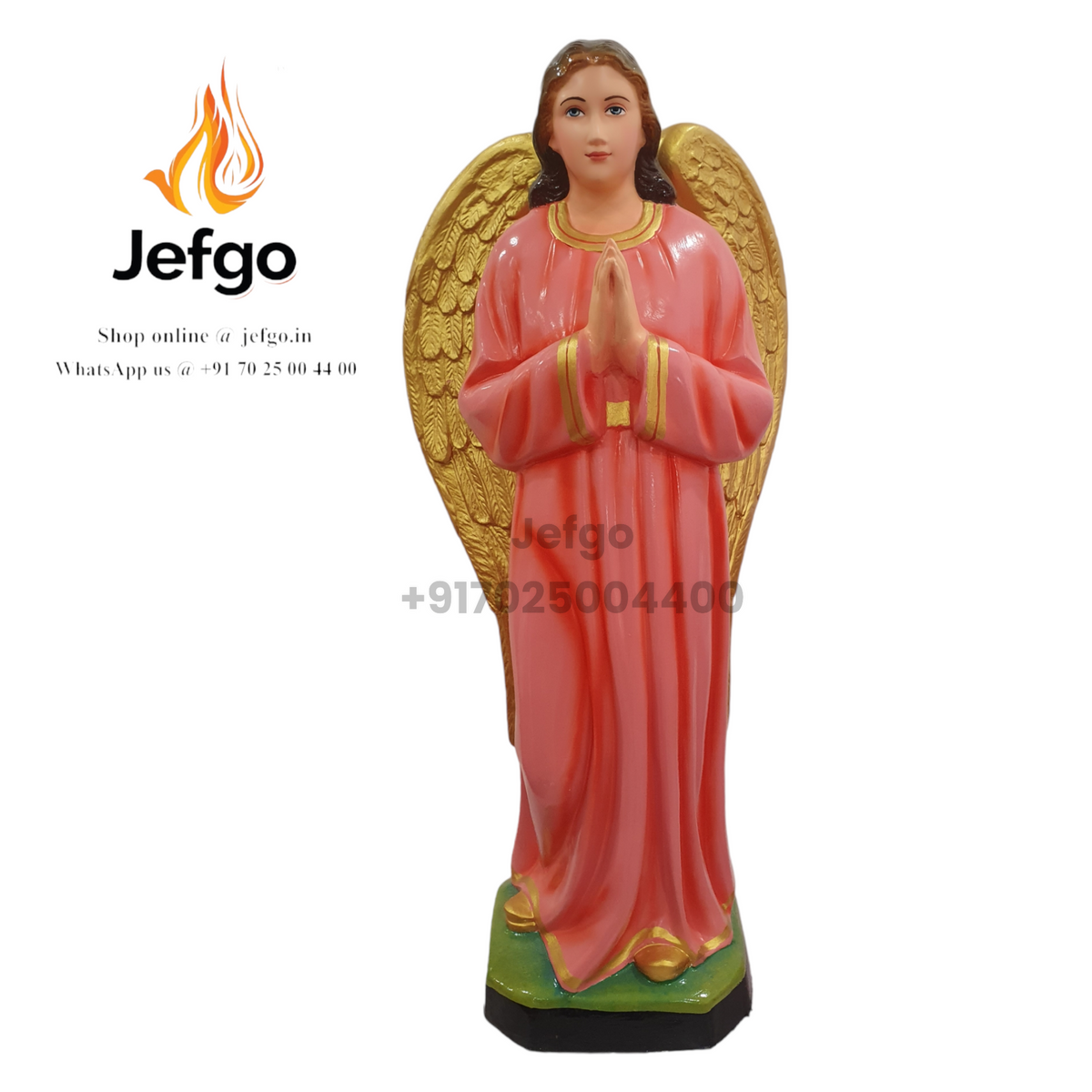 Buy Angel Standing Statue for Church use made in fiber 3 feet