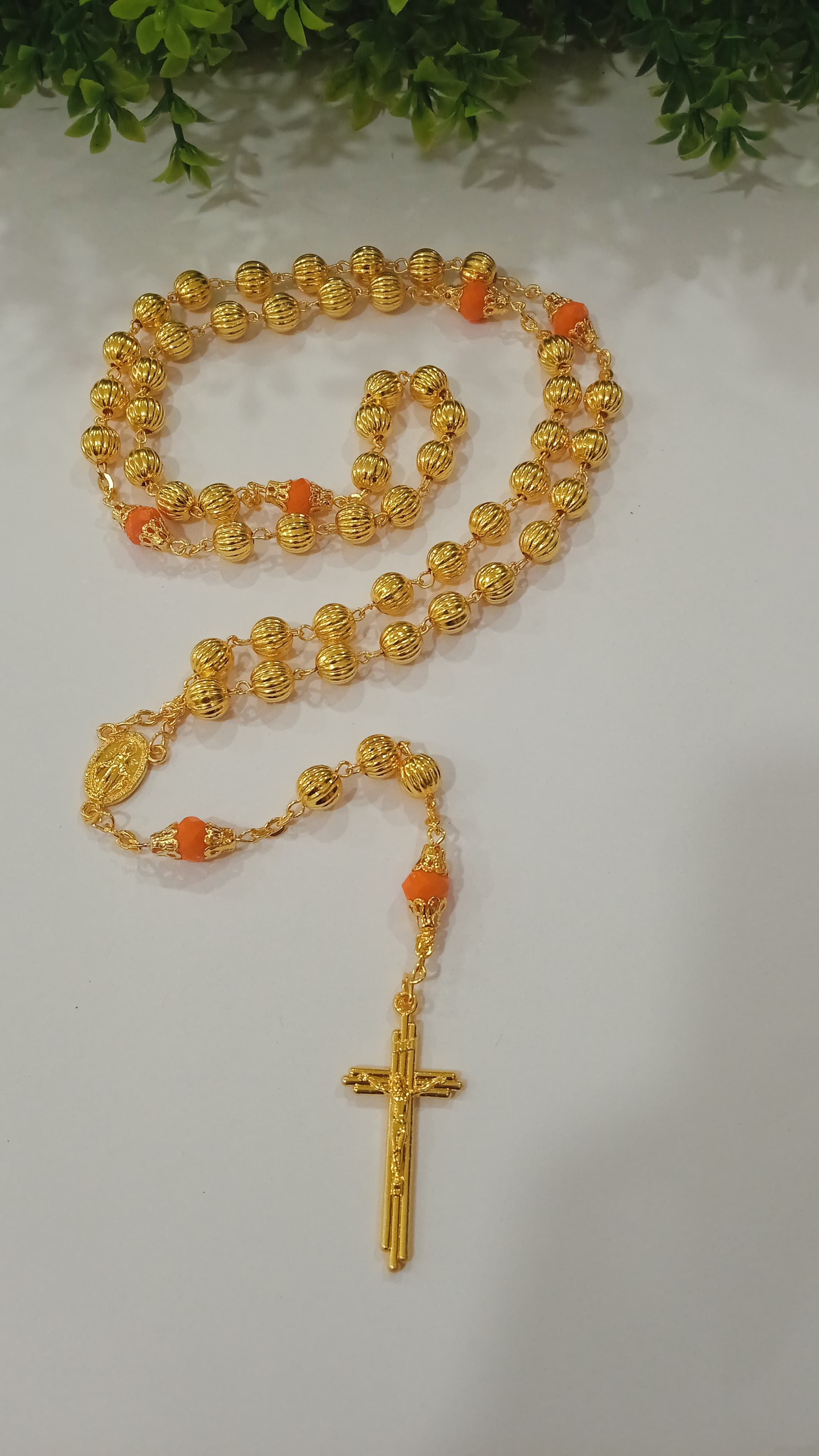 Christian Rosary  Beeds For Prayer gold colour