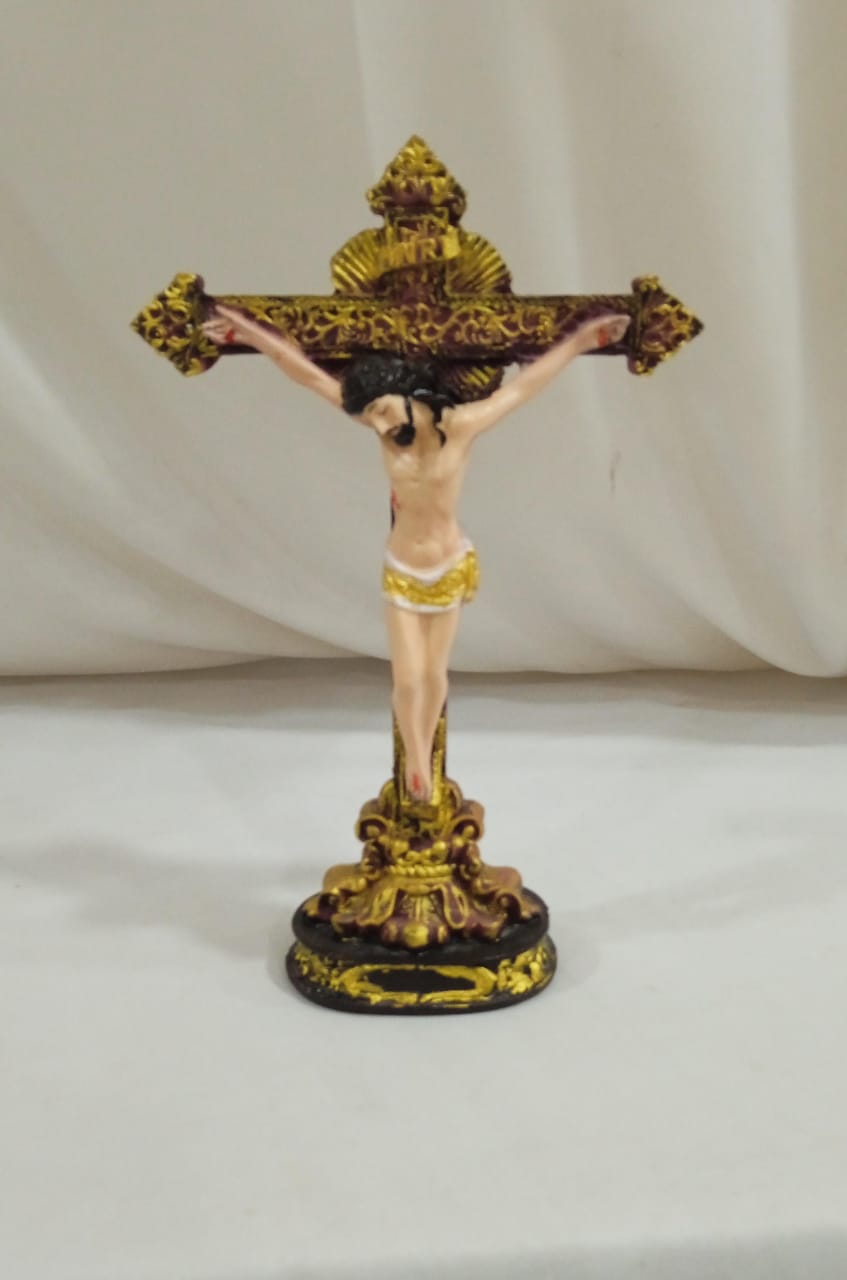 Crucifix with Stand 10 Inch