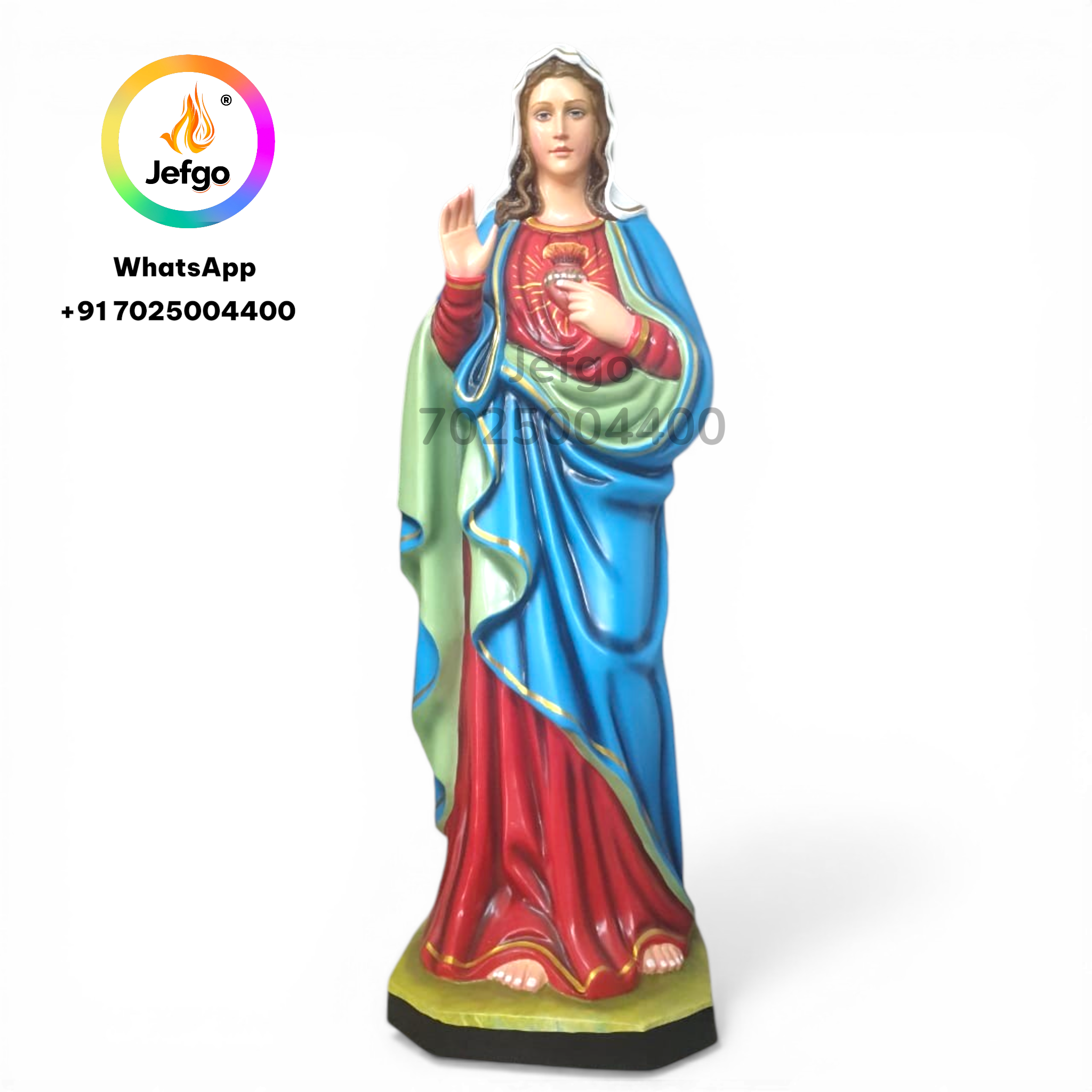 Sacred Heart Of Mary Statue 60inch/5 feet Model No :3609