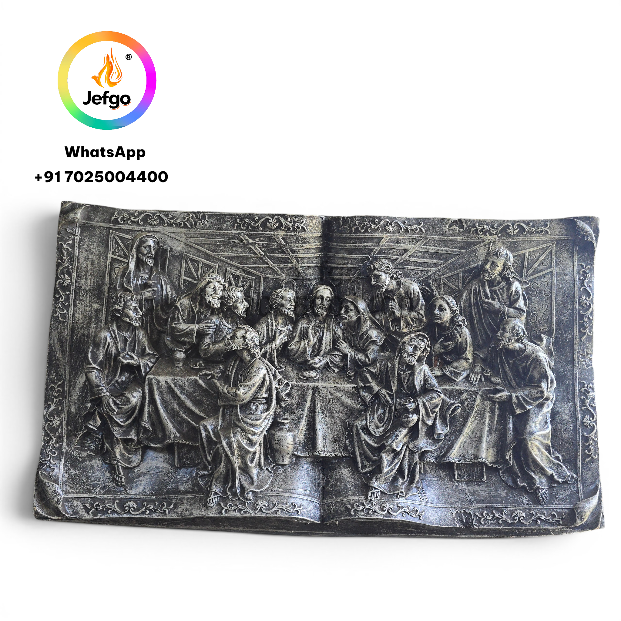 Last Supper  Book silver Model 3445 Size 34 inch x 20 inch