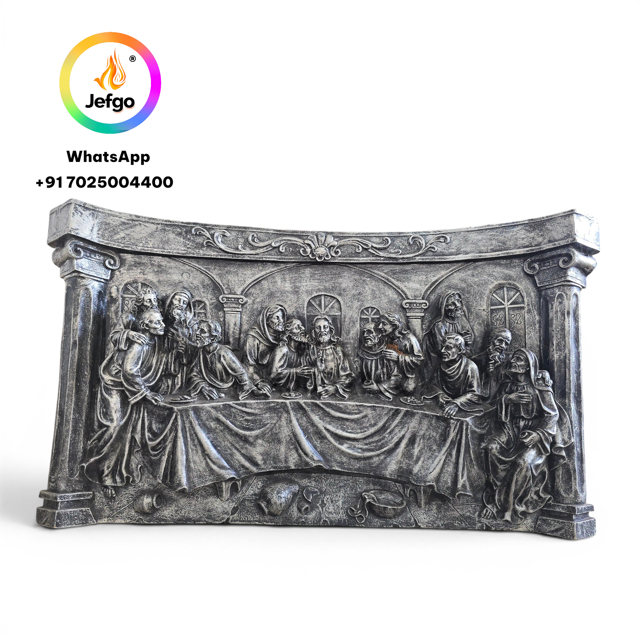 Last Supper  Piller Silver Model 3447 Size 33 inch x 19.5 inch