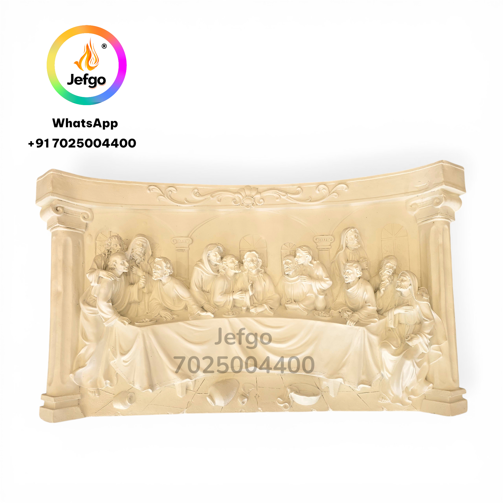 Last Supper  Piller  White Model 3490 Size 33 inch x 19.5 inch