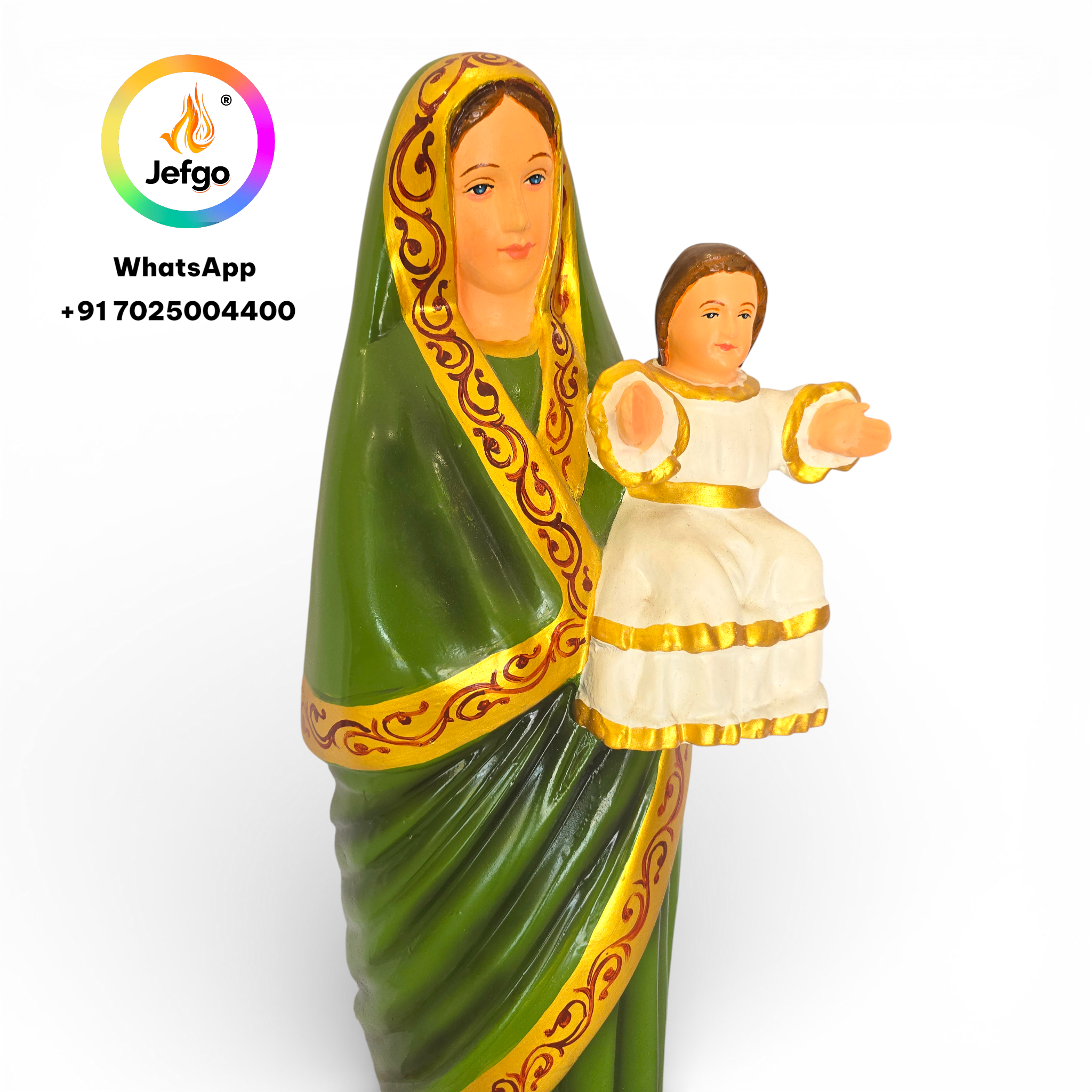 Mary with  Jesus in 26 inch Fiber 3186