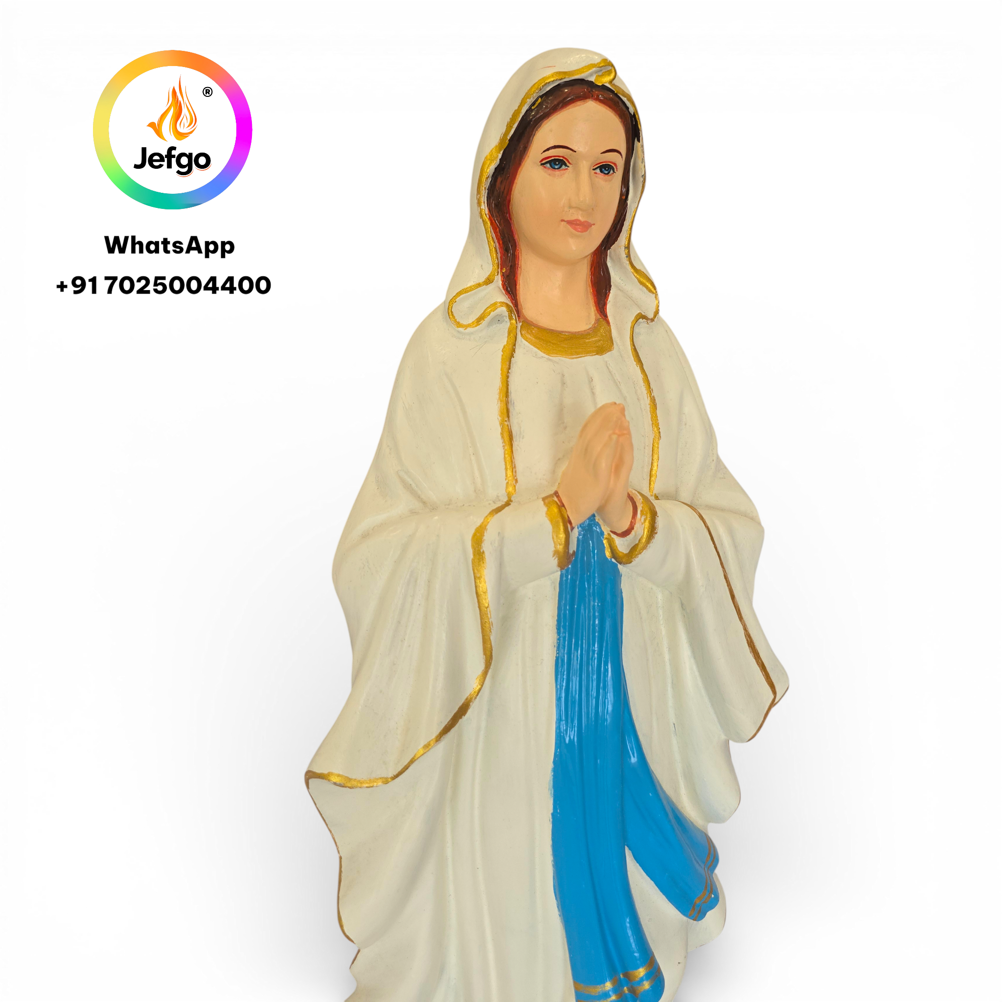 Our Lady of Lourdes Statue 2 feet/fiber Model 3115