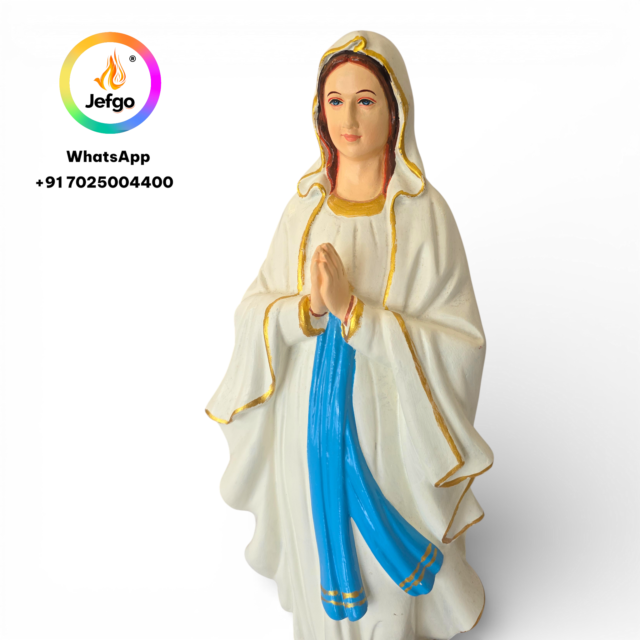 Our Lady of Lourdes Statue 2 feet/fiber Model 3115