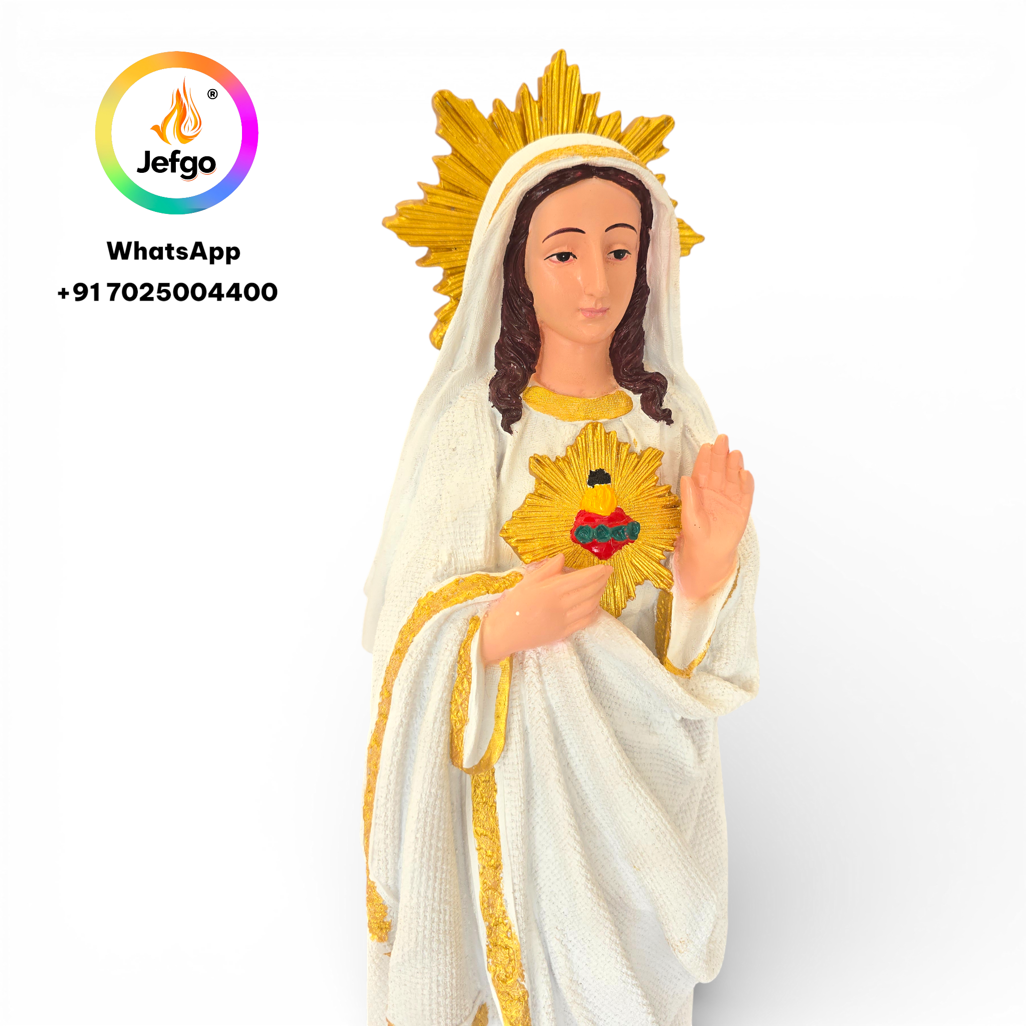 Sacred Heart of Mary Statue 2 feet/24 inch Model 1218