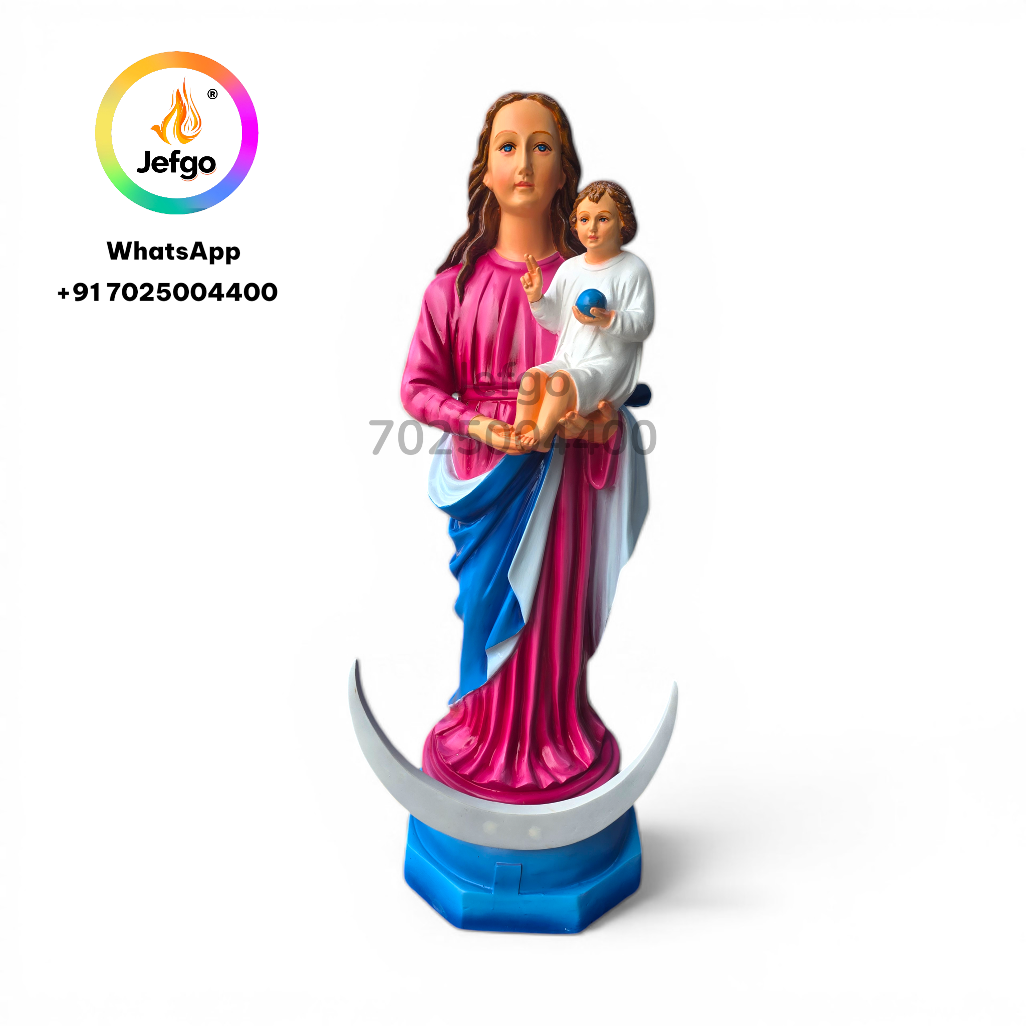 Mother Mary and Infant Jesus Statue