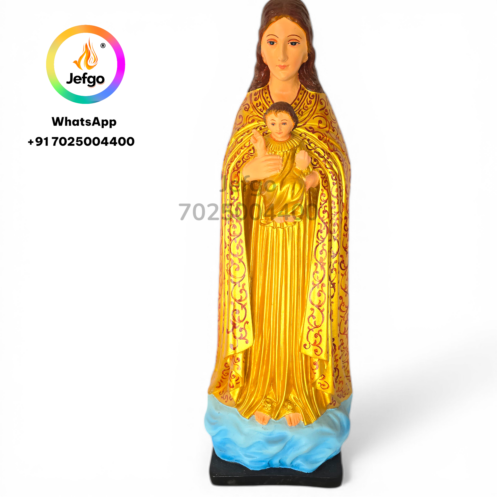 Mother Mary with Baby Jesus Statue