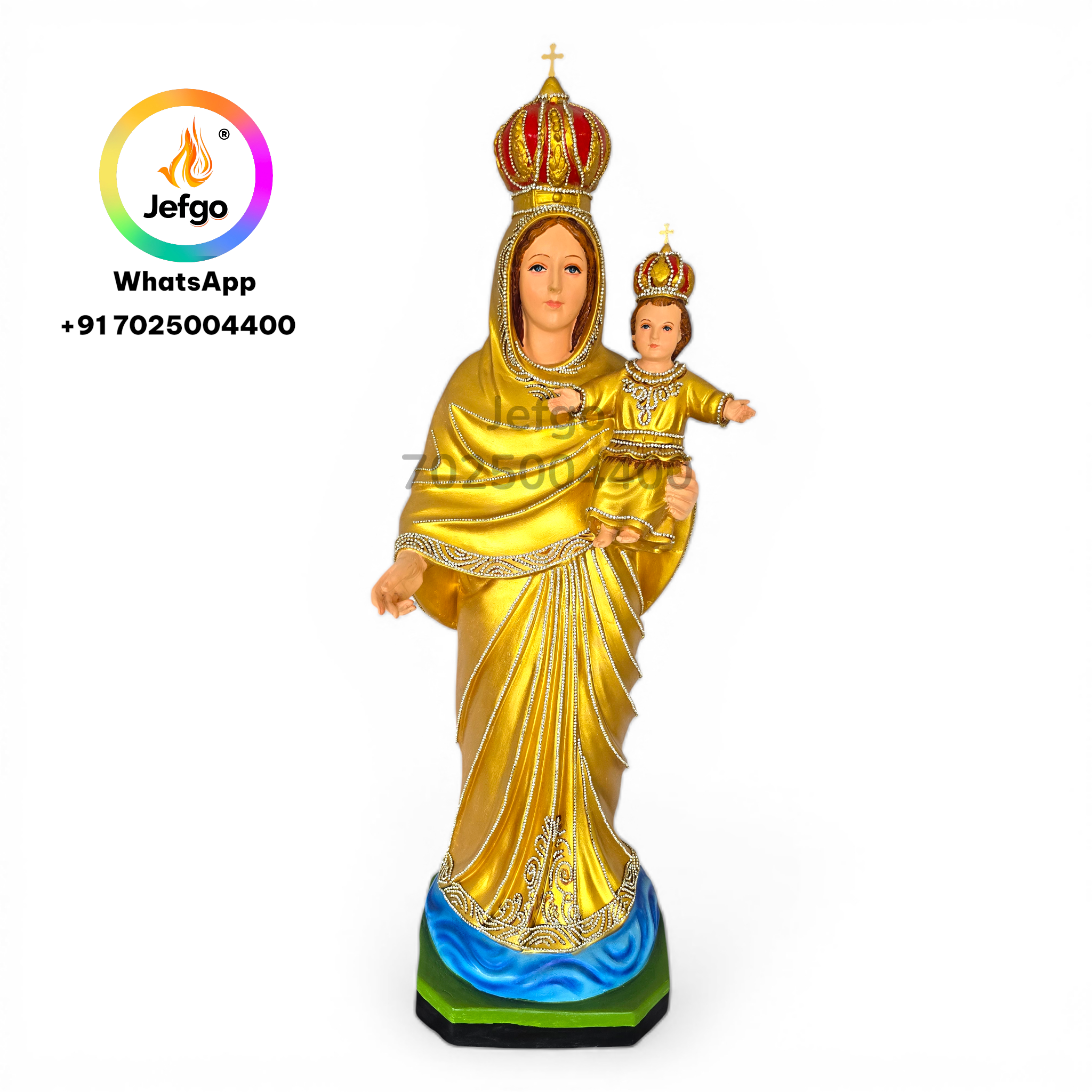 Mother Mary with Infant Jesus
Height : 36 inch / 3 feet