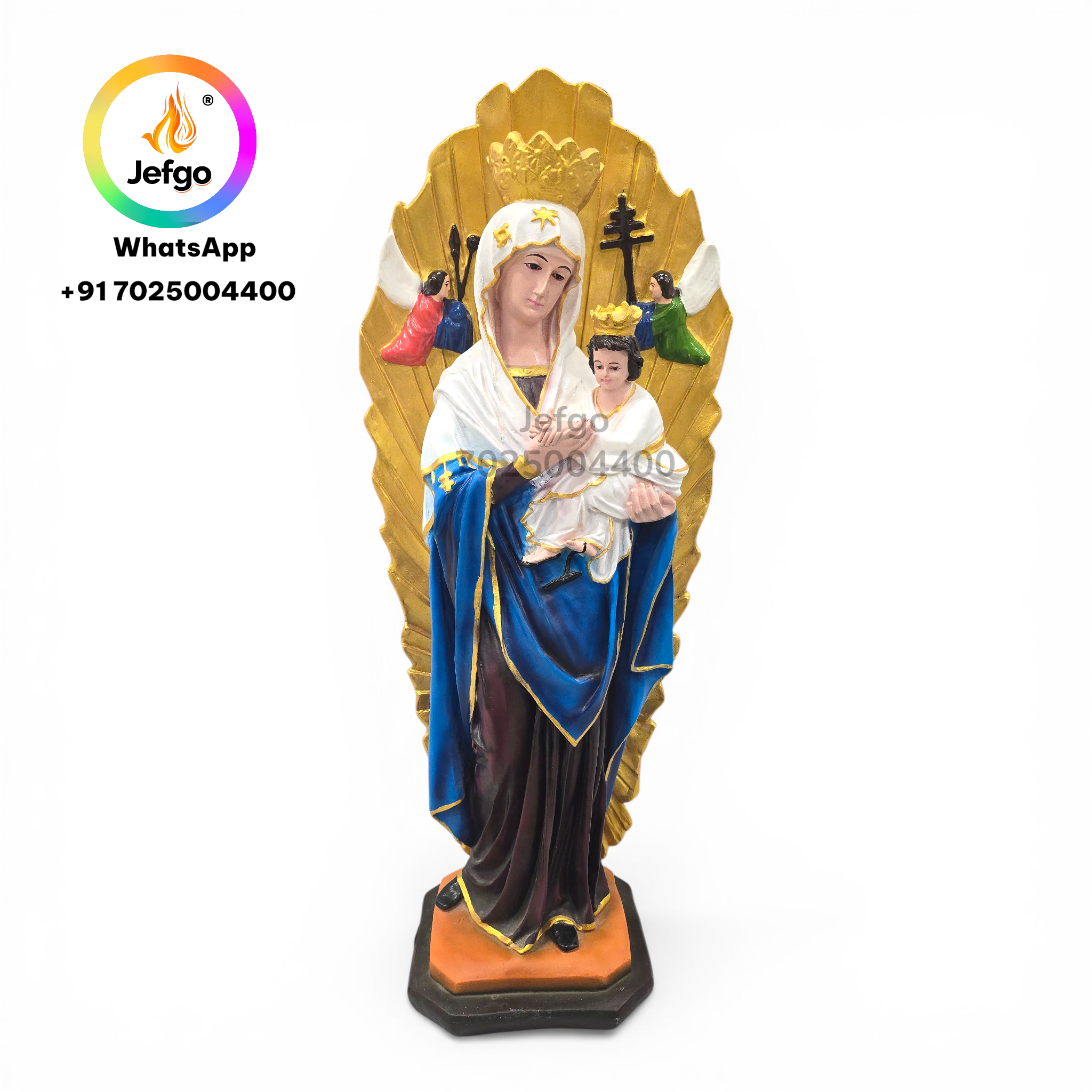 Our Lady of Perpetual Help Statue 30 inch height Fiber Model No :3590