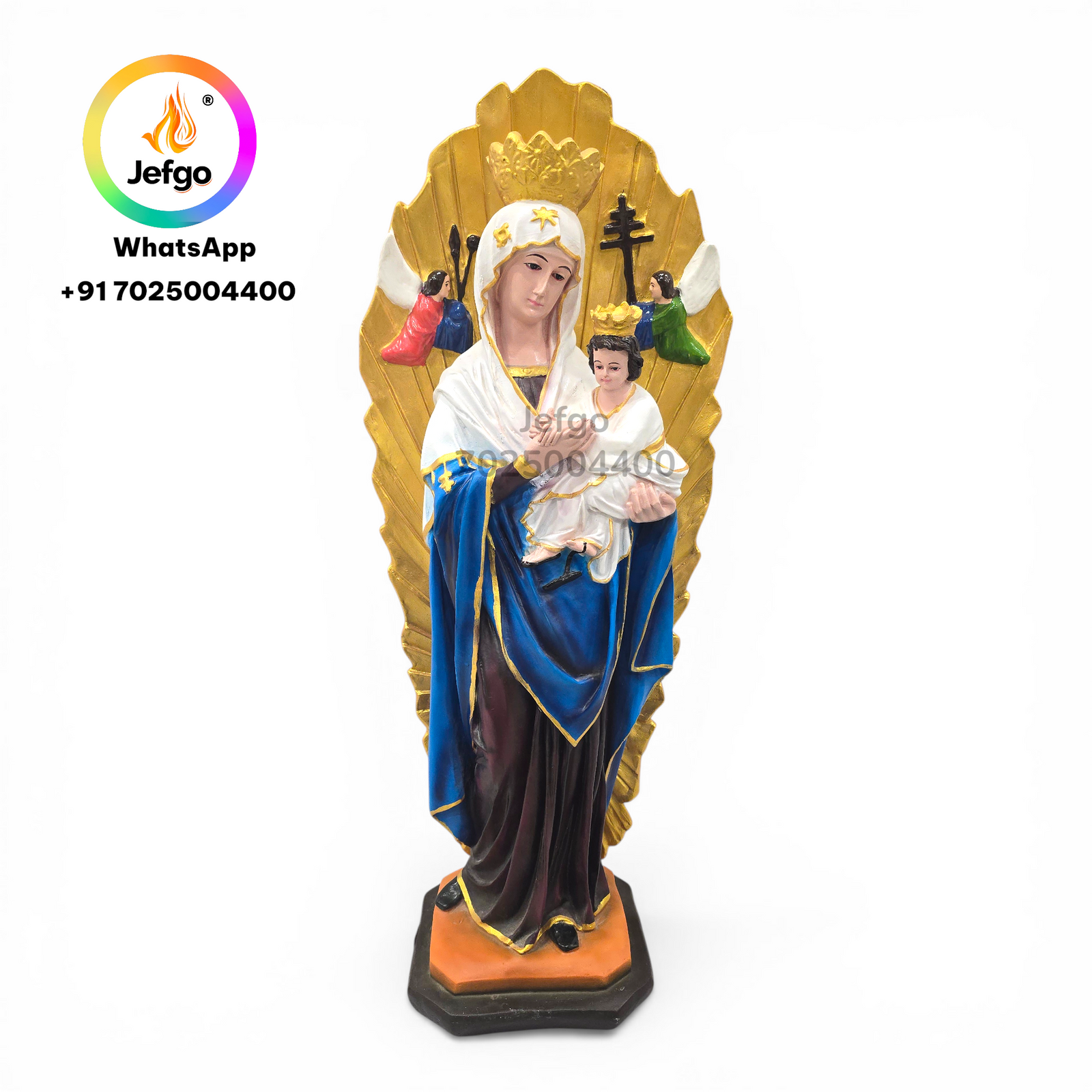 Our Lady of Perpetual Help Statue 2.5 Feet | Fiber & Resin Mother Mary ...