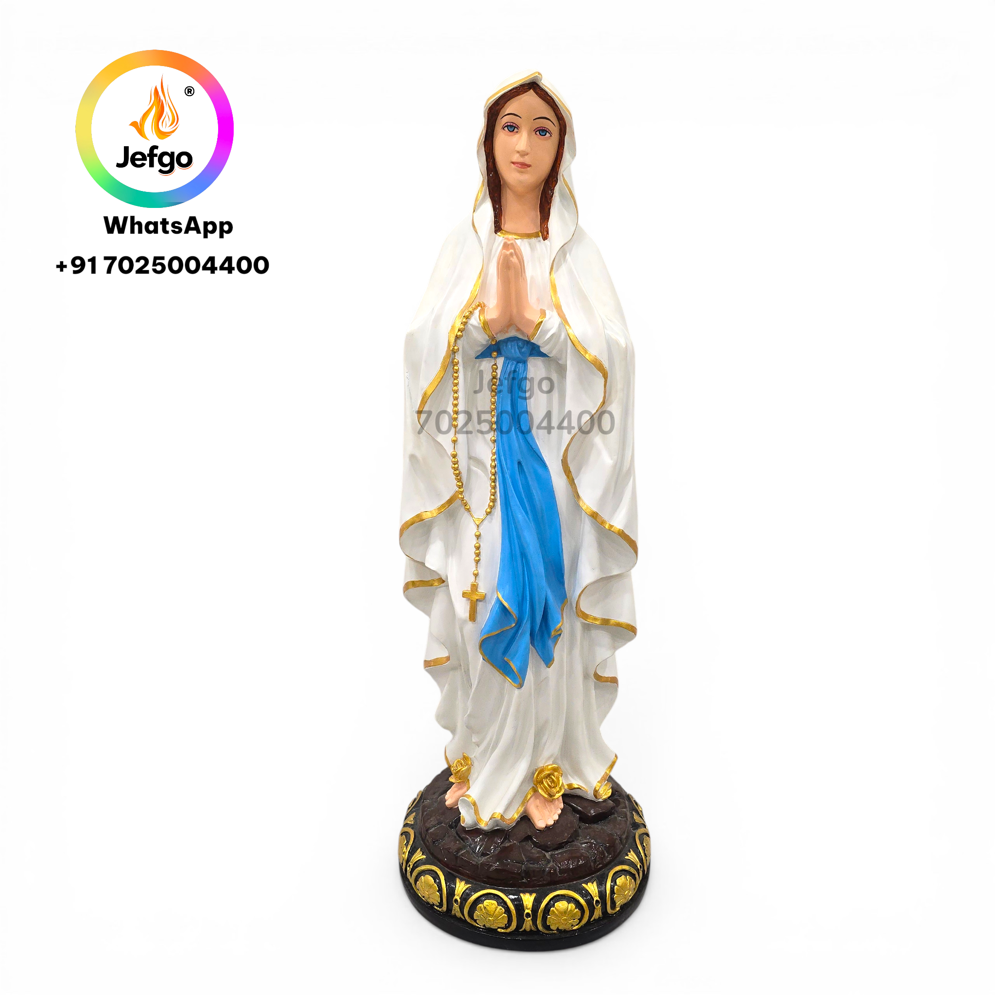 Our Lady of Lourdes Statue 3 feet Height
