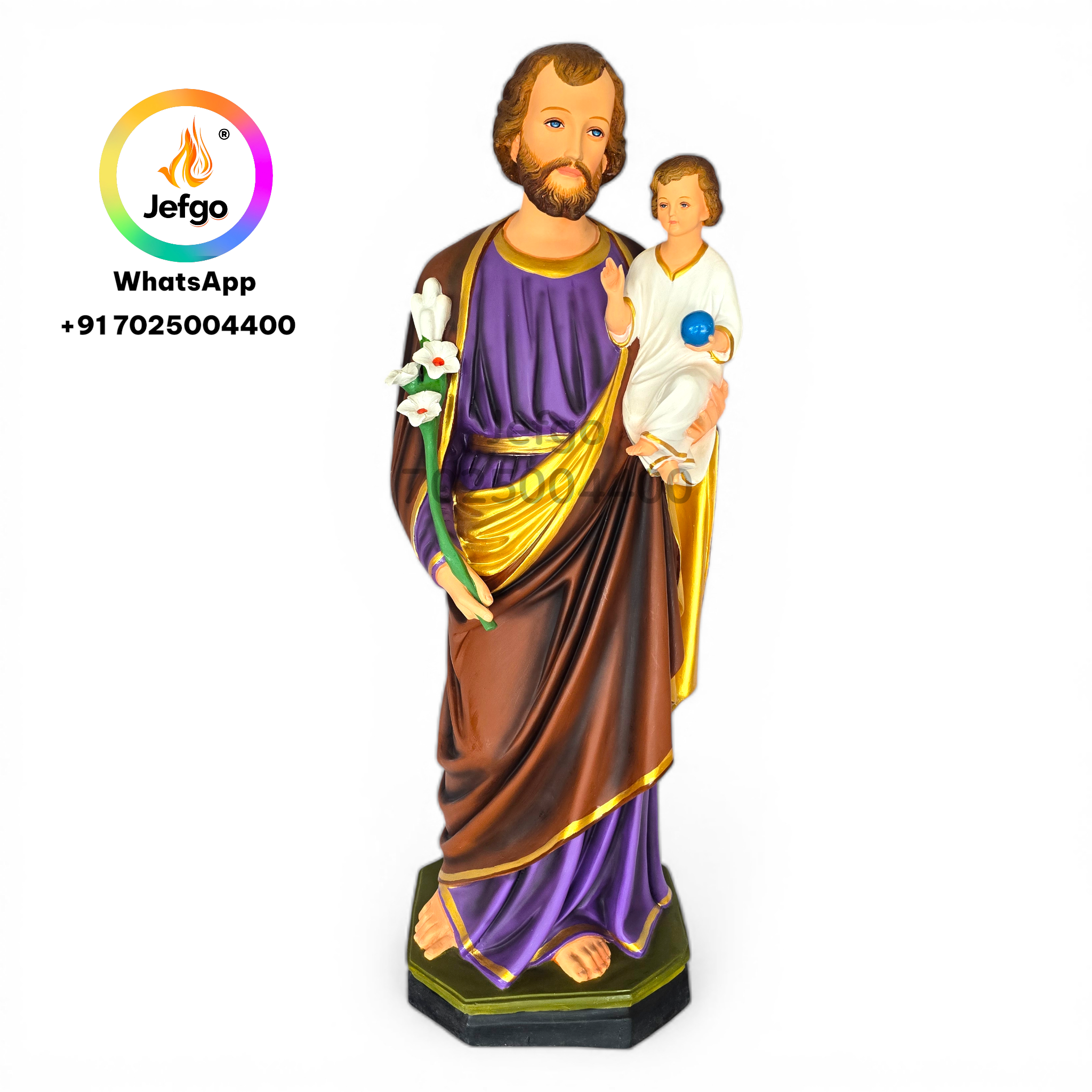 Buy St Joseph Statue fiber 4 feet height 