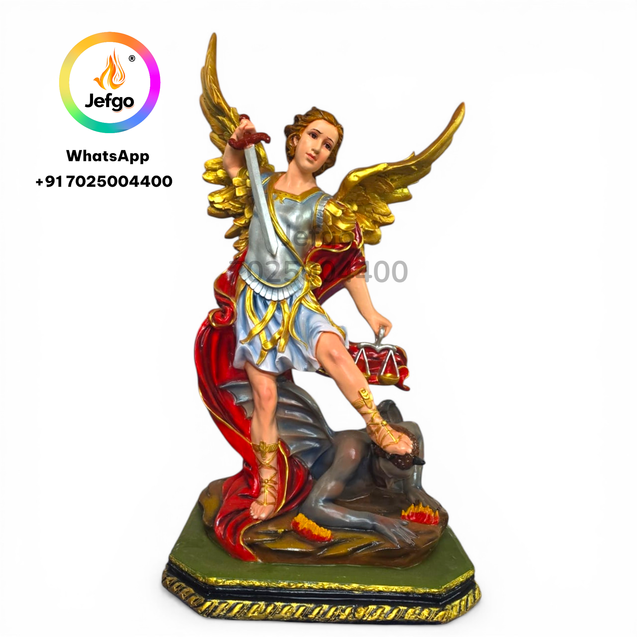St Michael Statue  3 feet Height 3422