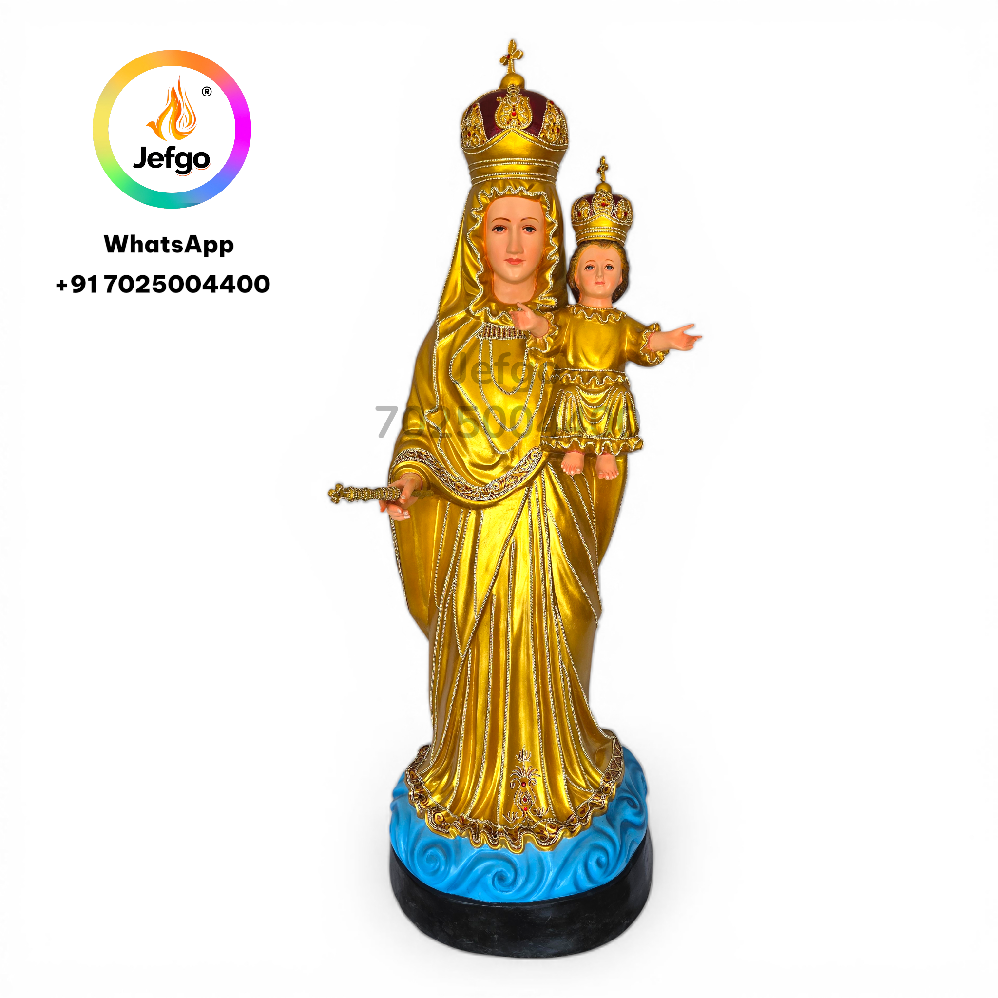 Saree model Velankanni Matha
Height : 5.5 feet with stone work.