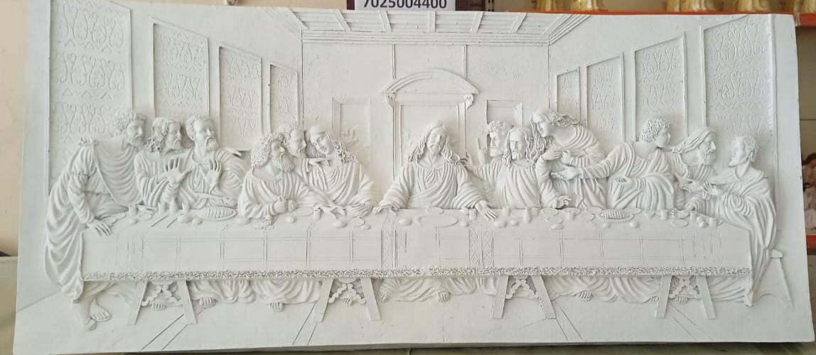 Last Supper White  Plain  Model  3492