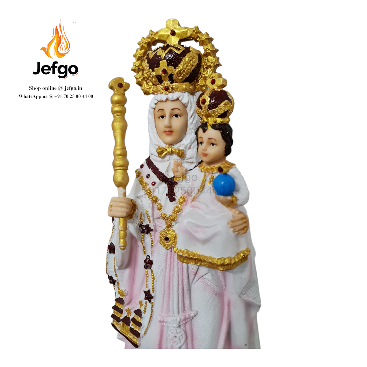 Buy Velakanni Statue 16 inch online India .Our lady Good Health ,Arogya
