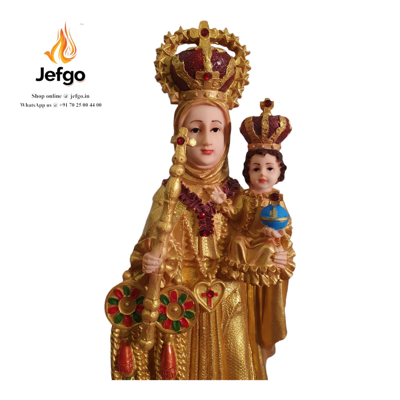 Buy Velakanni Statue 15 inch online India .Our lady Good Health ,Arogya
