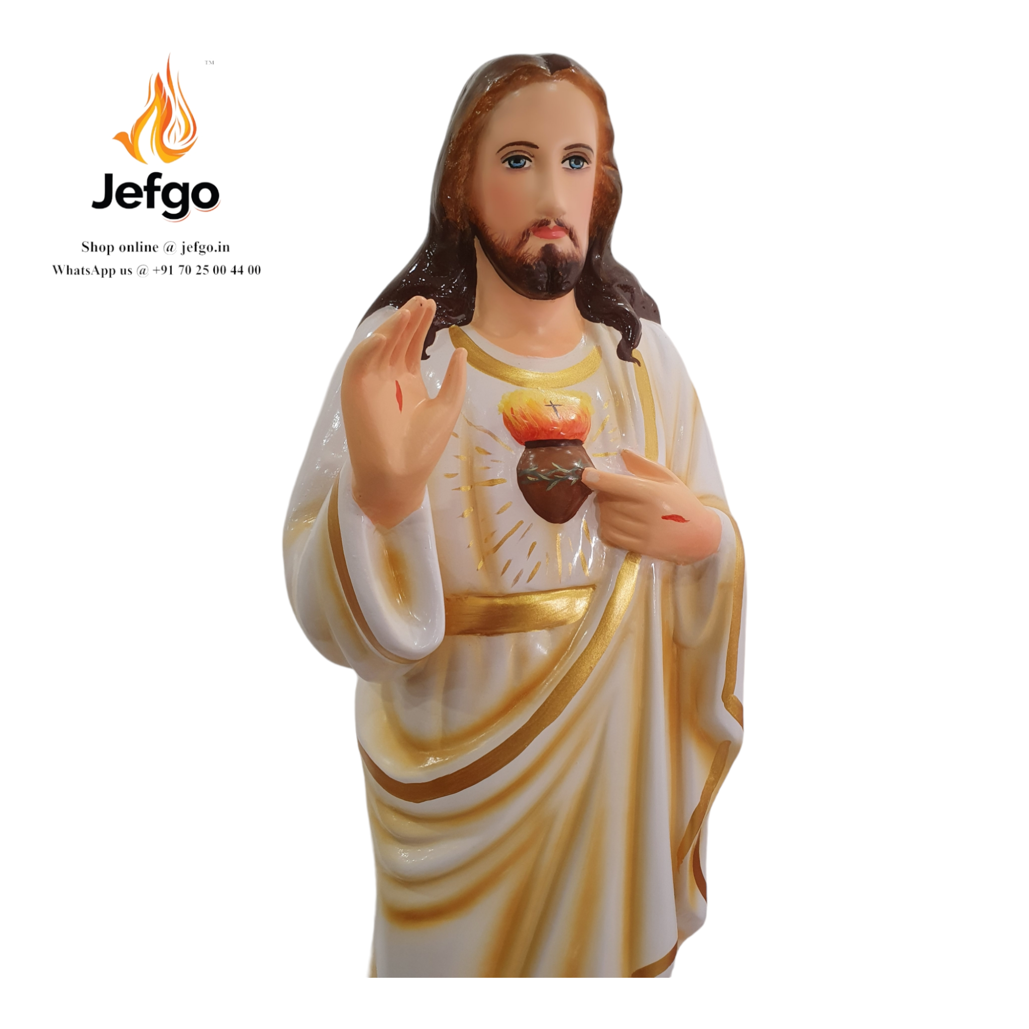 Jesus Sacred Heart Statue 30 inch Fiber