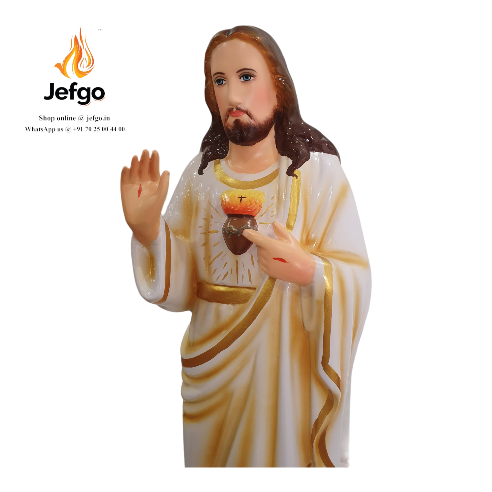 Jesus Sacred Heart Statue 30 inch Fiber