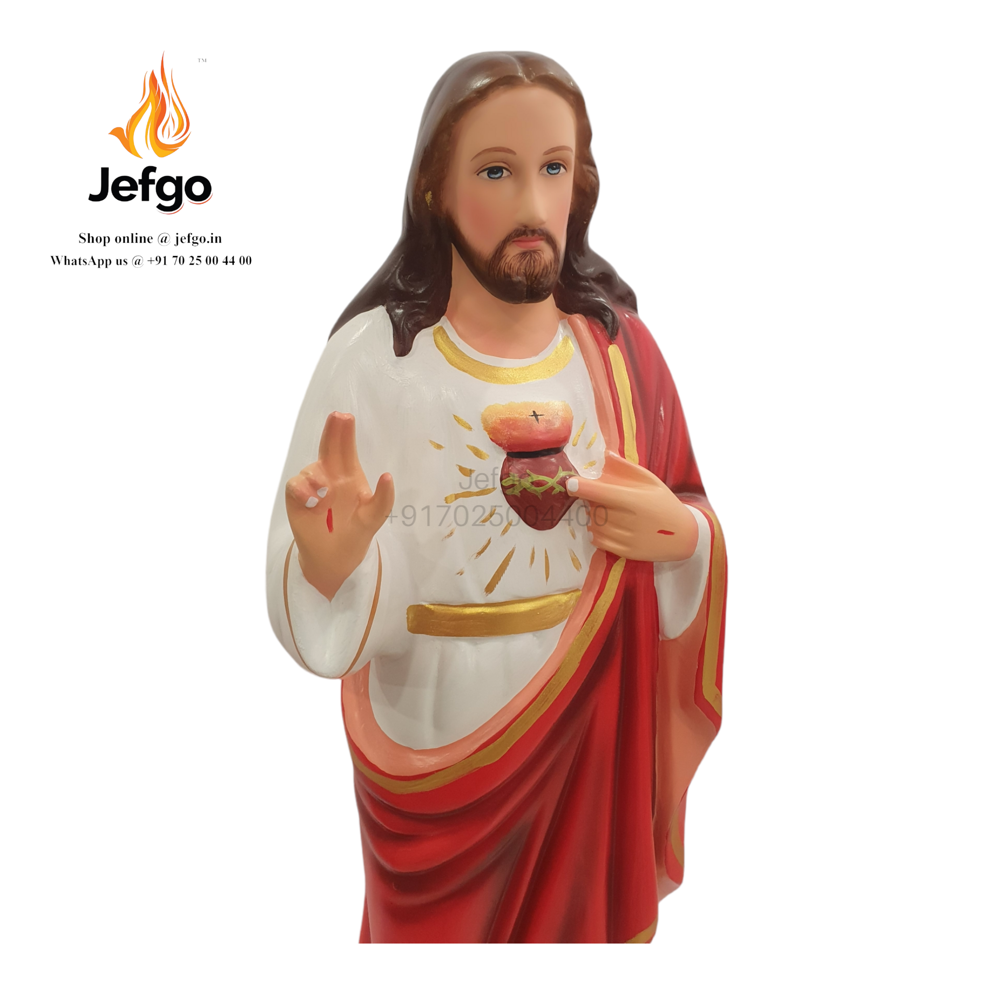 Buy Sacred Heart Jesus Fiber Statue 30 inch 